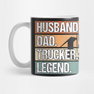 Husband Dad Trucker Legend Truck Driver Father Mug